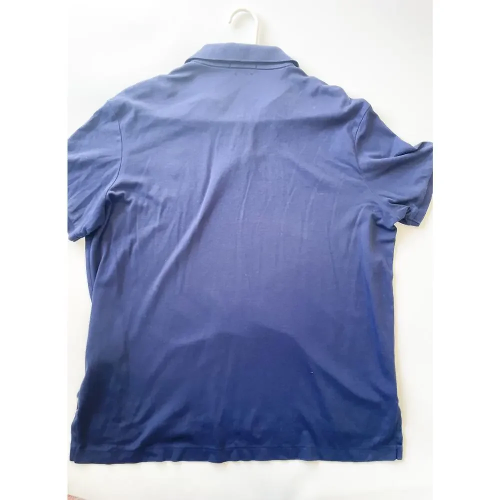 Men's Polo Ralph Lauren Navy Blue Pima Soft Touch Polo Shirt Size XL